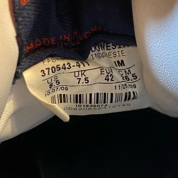 Nike Delta Force Low Men's Size 8.5 Navy Blue White ( 370543-411 ) - Picture 9 of 10